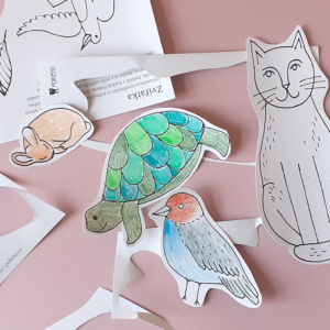 Zvířecí papírové loutky představují kreativní zábavu pro děti